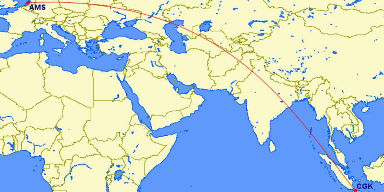 Mooie kaart van je vliegroute maken IkVliegVeel.nl