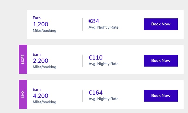 Extra miles verdienen bij hotelovernachting
