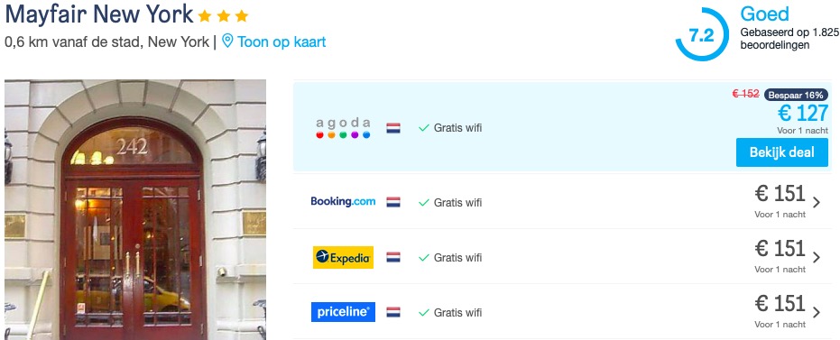 Extra miles verdienen bij hotelovernachting