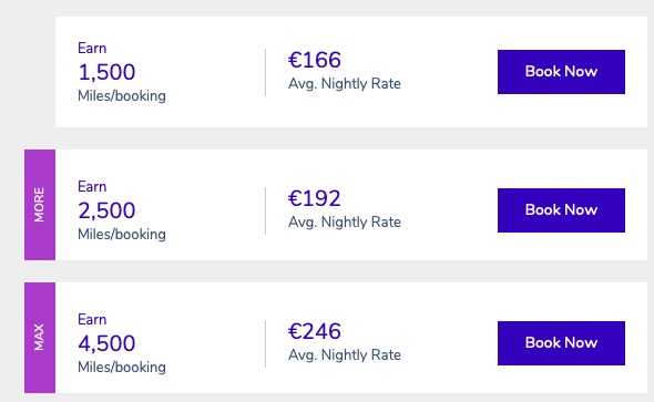 Extra miles verdienen bij hotelovernachting