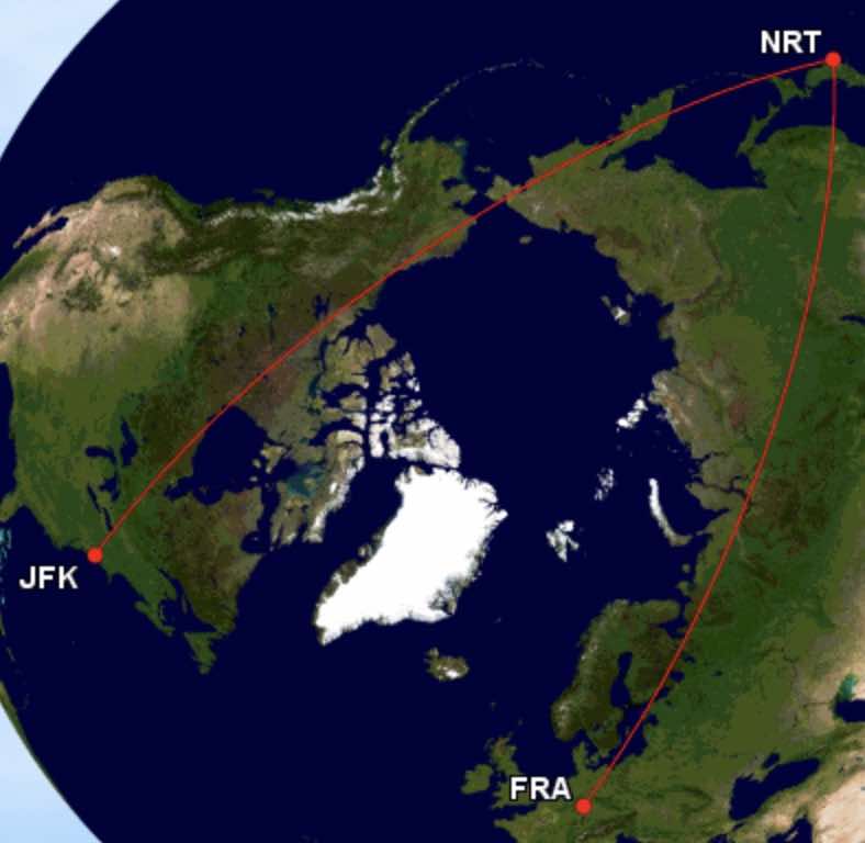 Asia Miles - Langste afstanden - Frankfurt - Tokyo - New York