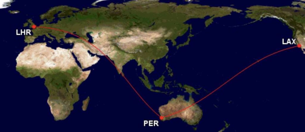 Asia Miles - Langste afstanden - Londen - Perth - Los Angeles