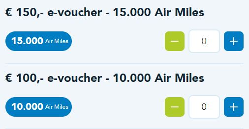 Air Miles KLM pakket reis Holiday 2