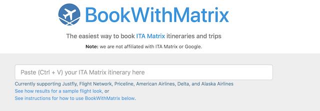 Ita Matrix vliegtickets booking app boeken