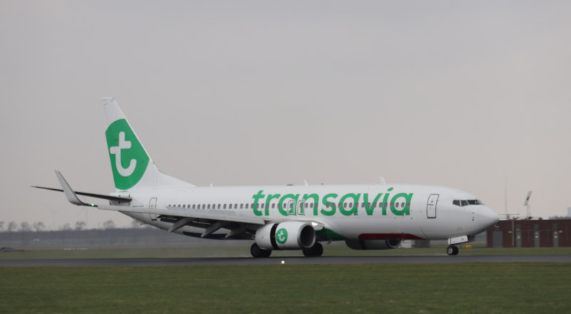 Boeing 737 800 van Transavia op Schiphol