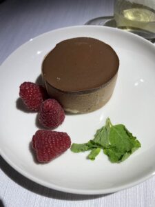 Westjet business class dessert