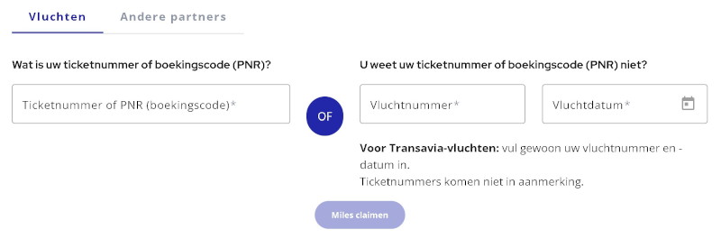 retroclaim van ontbrekende flying blue miles