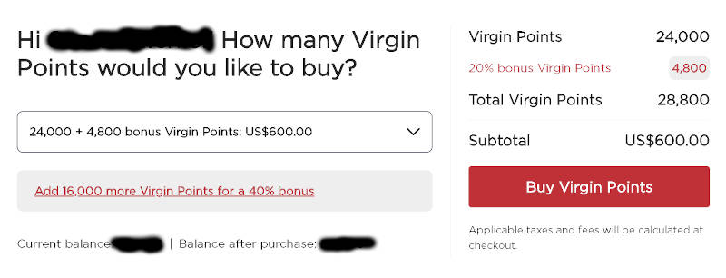 Tot 70% bonuspunten wanneer je nu Virgin Atlantic punten koopt